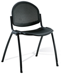 Si�ge en t�le perfor�e noir